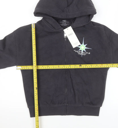 Girls UK Size 6-7 Years Marks and Spencer Black Basic Jacket