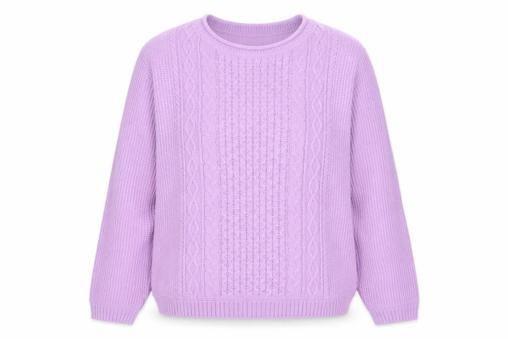 Womens UK Size S Isle Purple Pullover Jumper