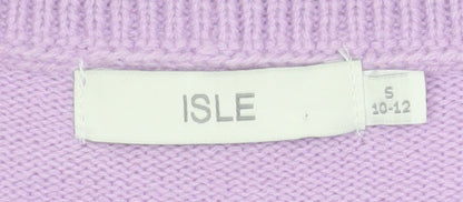 Womens UK Size S Isle Purple Pullover Jumper