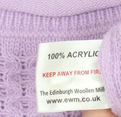 Womens UK Size S Isle Purple Pullover Jumper
