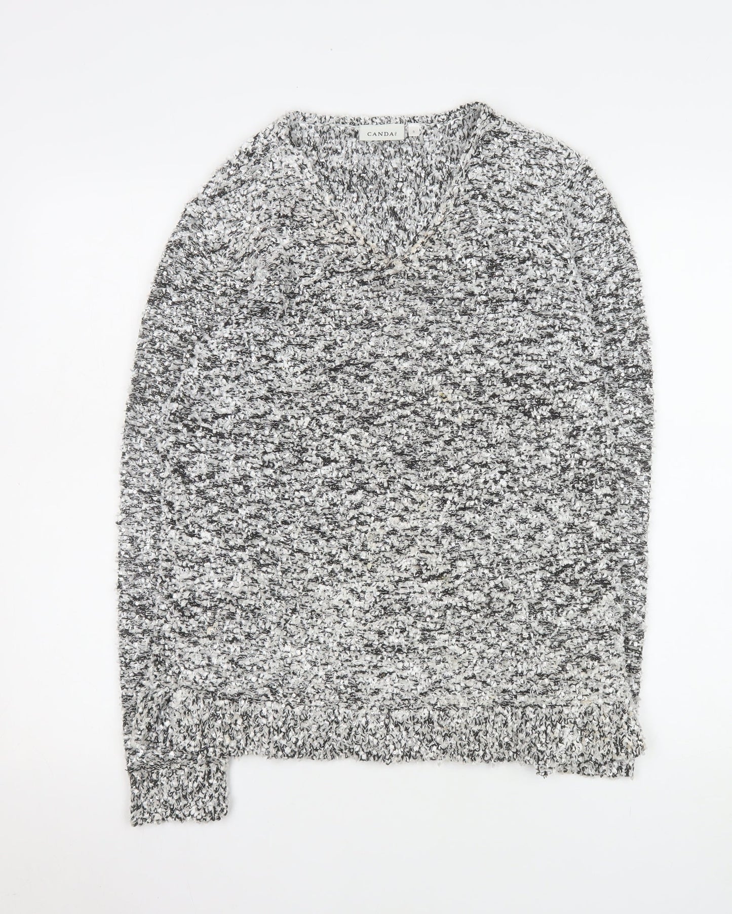 Womens UK Size S Canda Grey Pullover Jumper