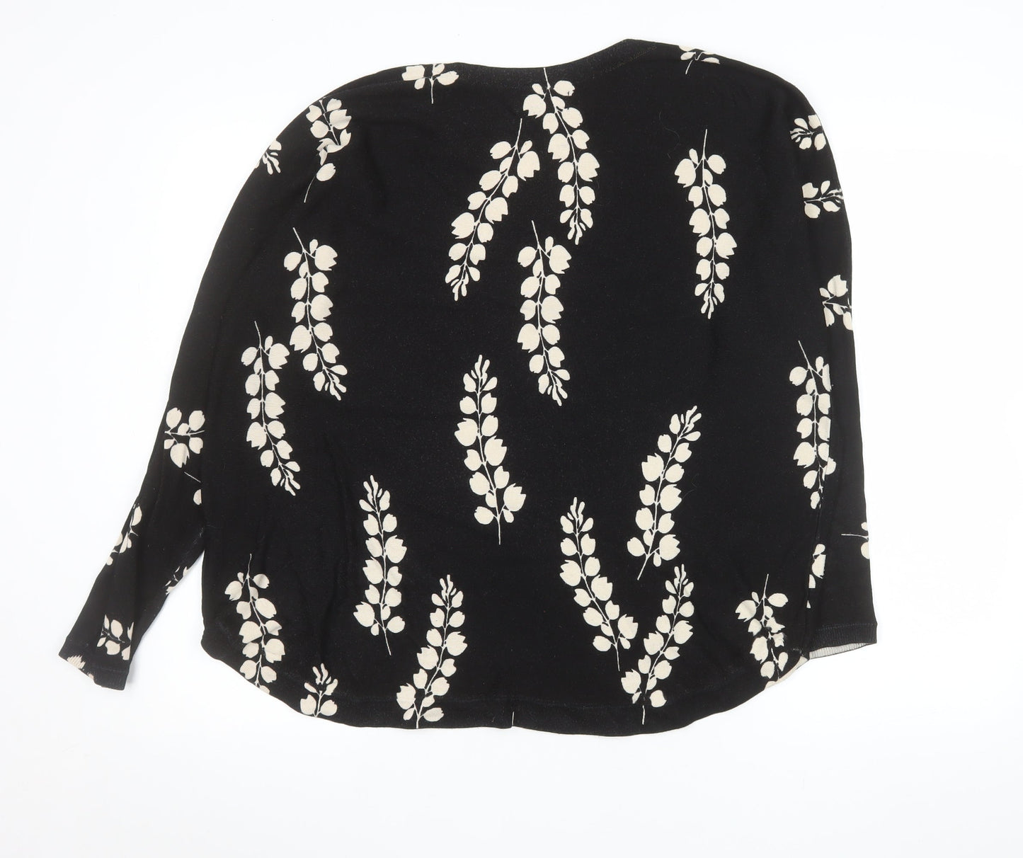 Marks and Spencer Women Black Floral Long Sleeve Tunic Top Size 16