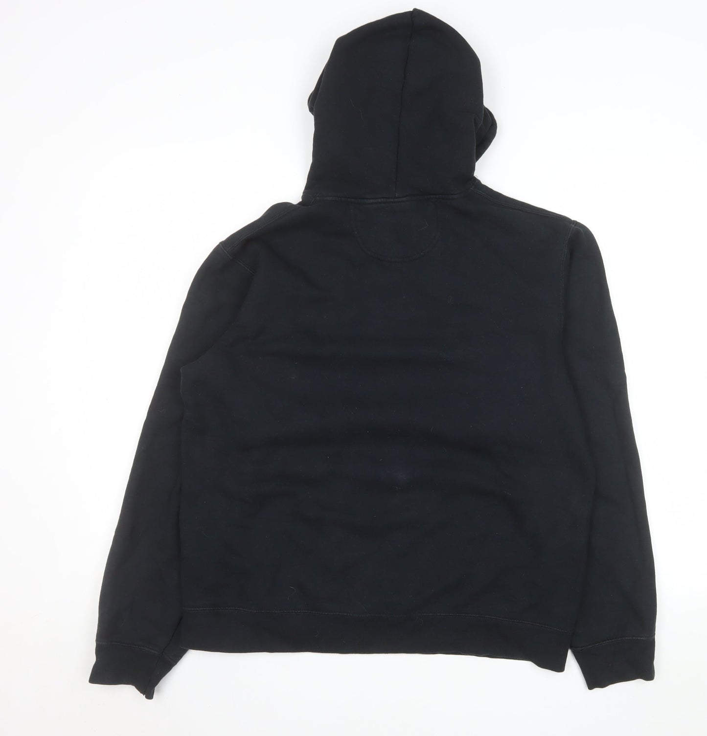 Mens UK Size M Port & Company Black Pullover Hoodie