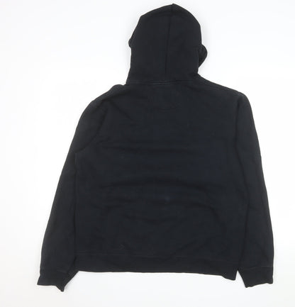 Mens UK Size M Port & Company Black Pullover Hoodie