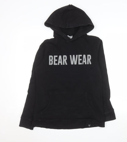 Mens UK Size L Bear Wear Black Pullover Hoodie