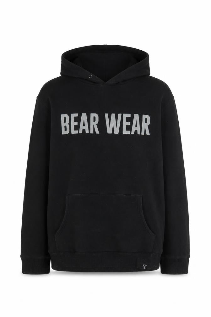 Mens UK Size L Bear Wear Black Pullover Hoodie