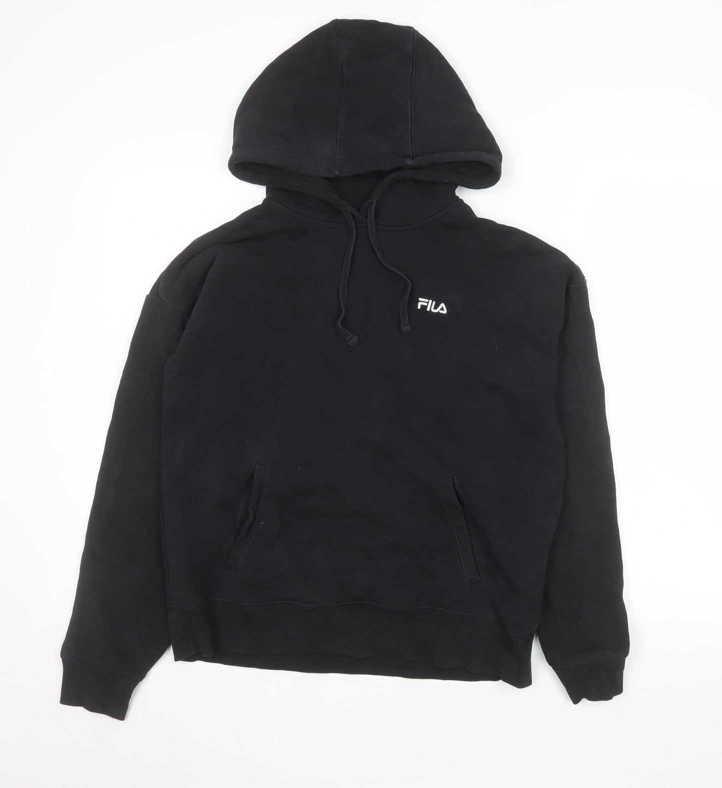 Mens UK Size S FILA Black Pullover Hoodie