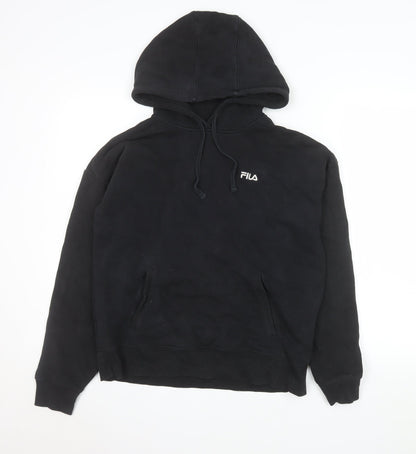Mens UK Size S FILA Black Pullover Hoodie
