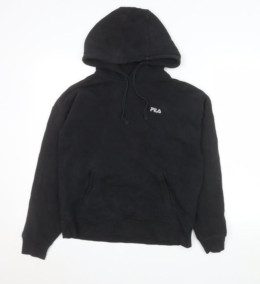Mens UK Size S FILA Black Pullover Hoodie