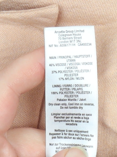 Womens UK Size 8 Wallis Regular Beige Blazer