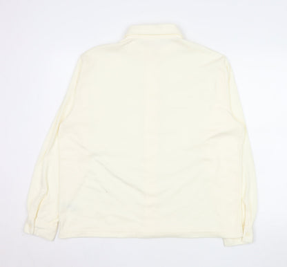 Damart Men’s Ivory Long Sleeve Button-Up Shirt L Regular Fit