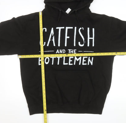 Mens UK Size L Just Hoods by AWDIS Black Pullover Hoodie