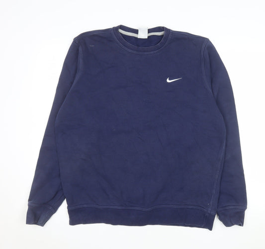 Mens UK Size L Nike Blue Pullover Sweatshirt