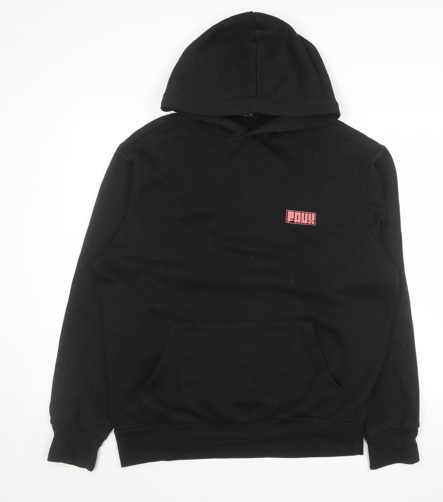 Mens UK Size L Friend or Faux Black Pullover Hoodie