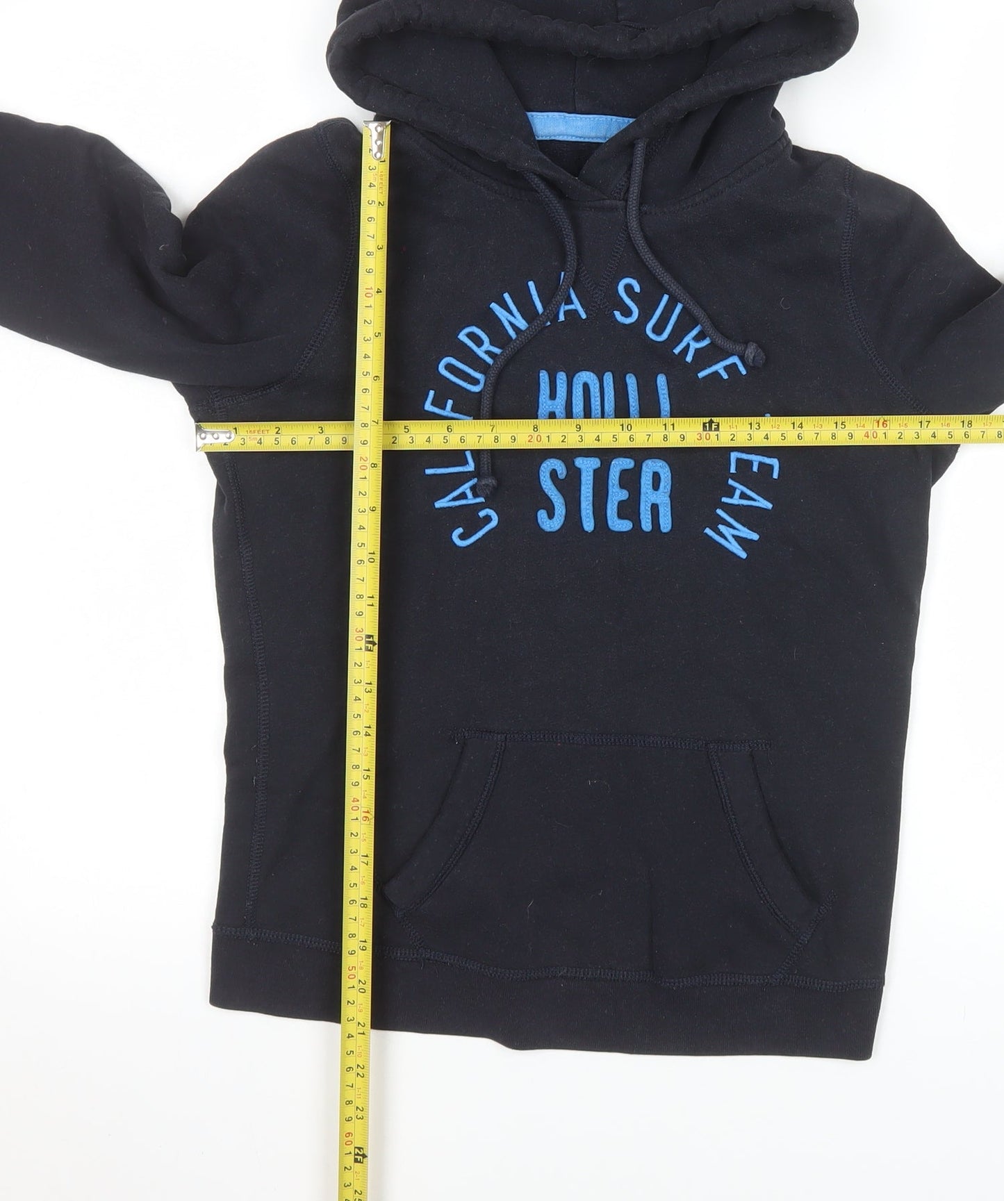 Mens UK Size M Hollister Black Pullover Hoodie