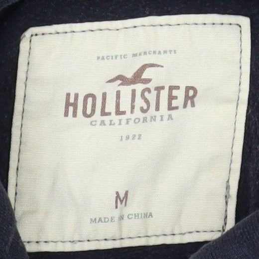 Mens UK Size M Hollister Black Pullover Hoodie