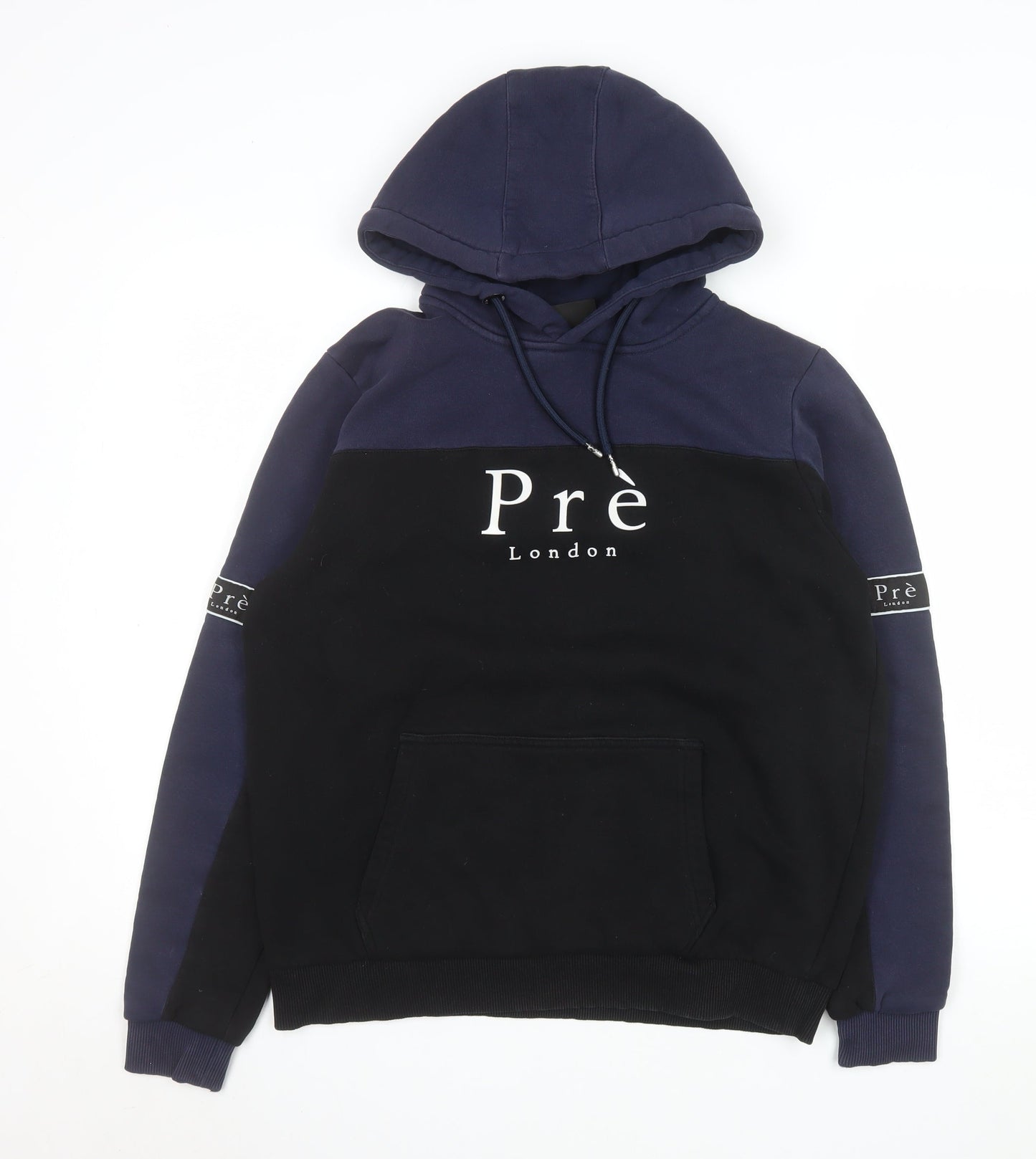 Mens UK Size S Pré London Black Pullover Hoodie