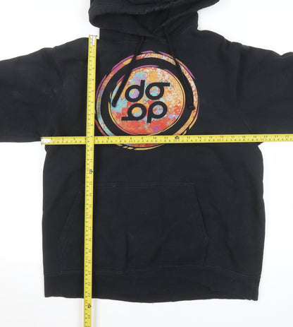 Mens UK Size M Port & Company Black Pullover Hoodie