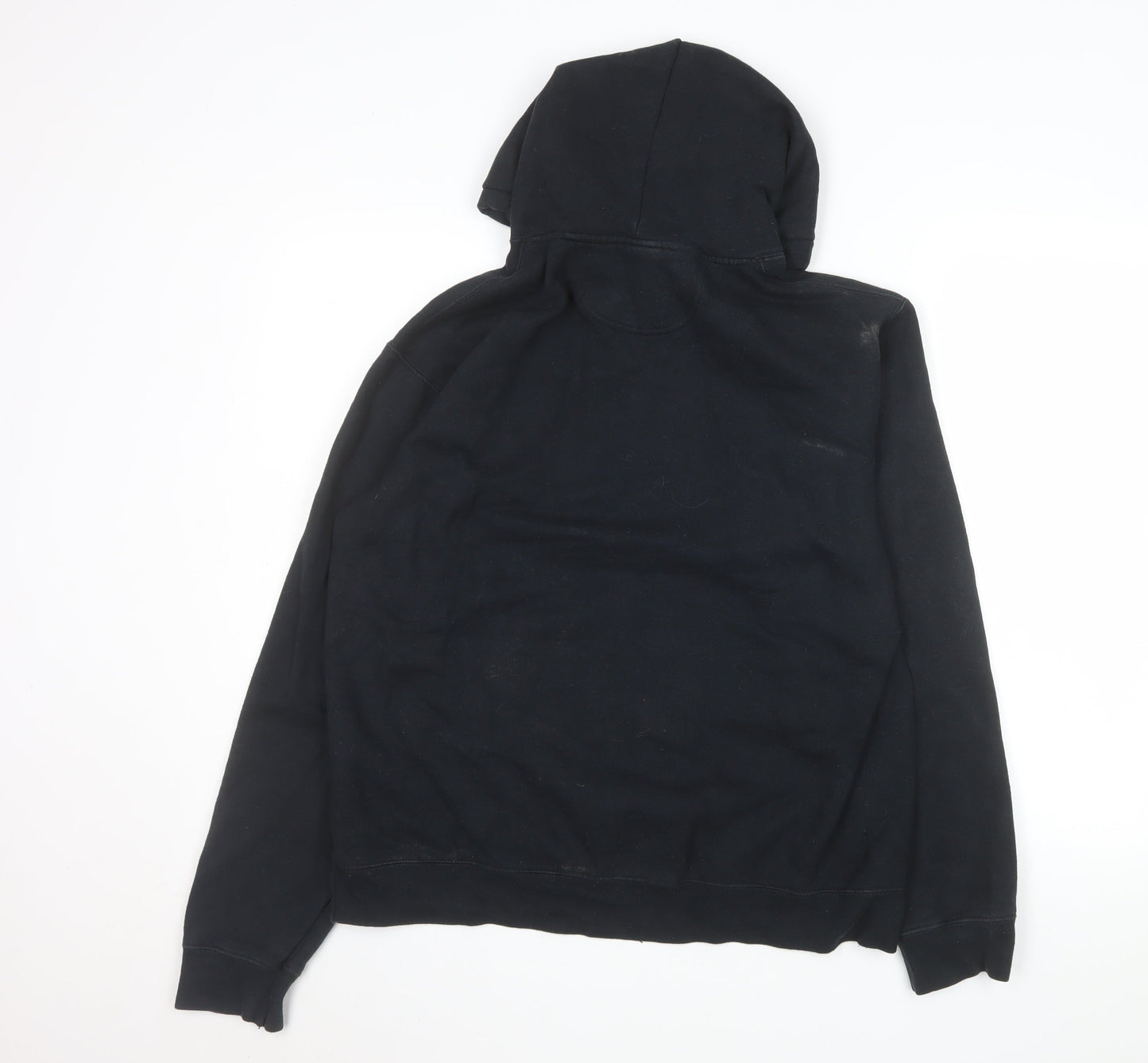 Mens UK Size M Port & Company Black Pullover Hoodie