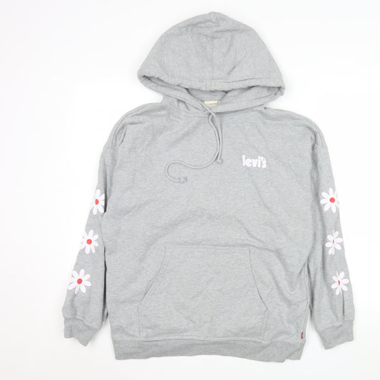 Womens UK Size XS Levi's Grey Pullover Hoodie