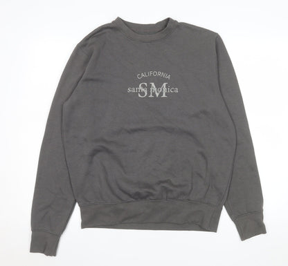Womens UK Size S PRETTYLITTLETHING Grey Pullover Sweatshirt