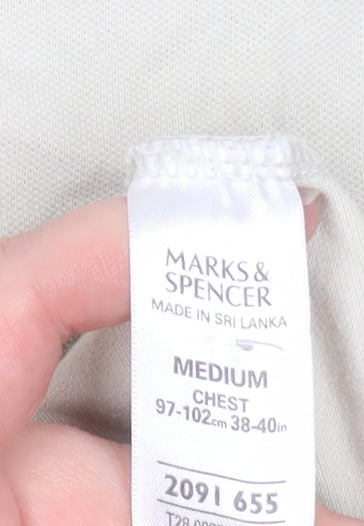Mens UK Size M Marks and Spencer Cotton Blend Polo Shirt