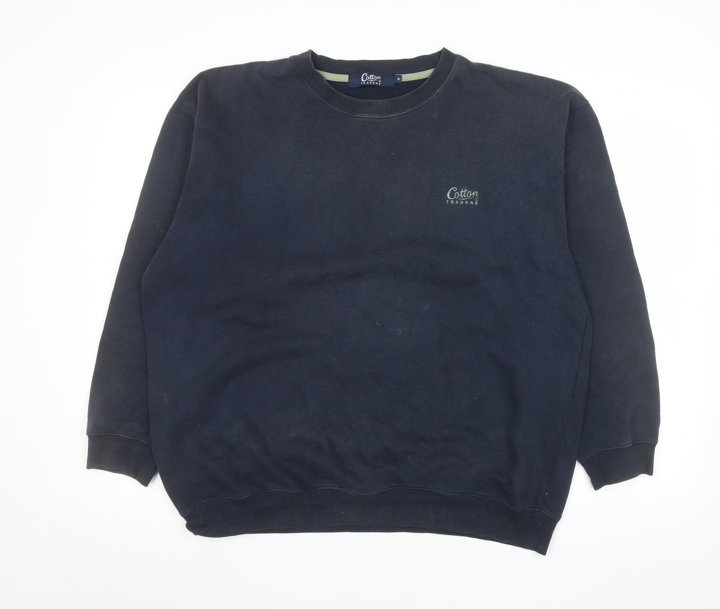Mens UK Size M Cotton Traders Blue Pullover Sweatshirt