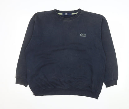 Mens UK Size M Cotton Traders Blue Pullover Sweatshirt