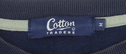 Mens UK Size M Cotton Traders Blue Pullover Sweatshirt