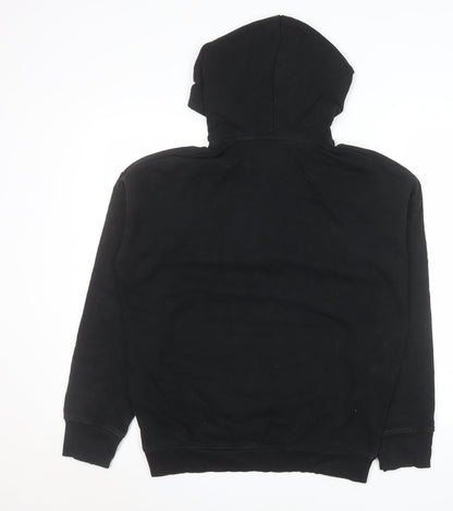 H&M Boys Black Panther Hoodie 14 Years Black Pullover Fleece Marvel
