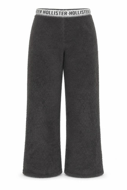 Hollister Women Grey Fleece Pyjama Pants XS Lightweight Loungewear