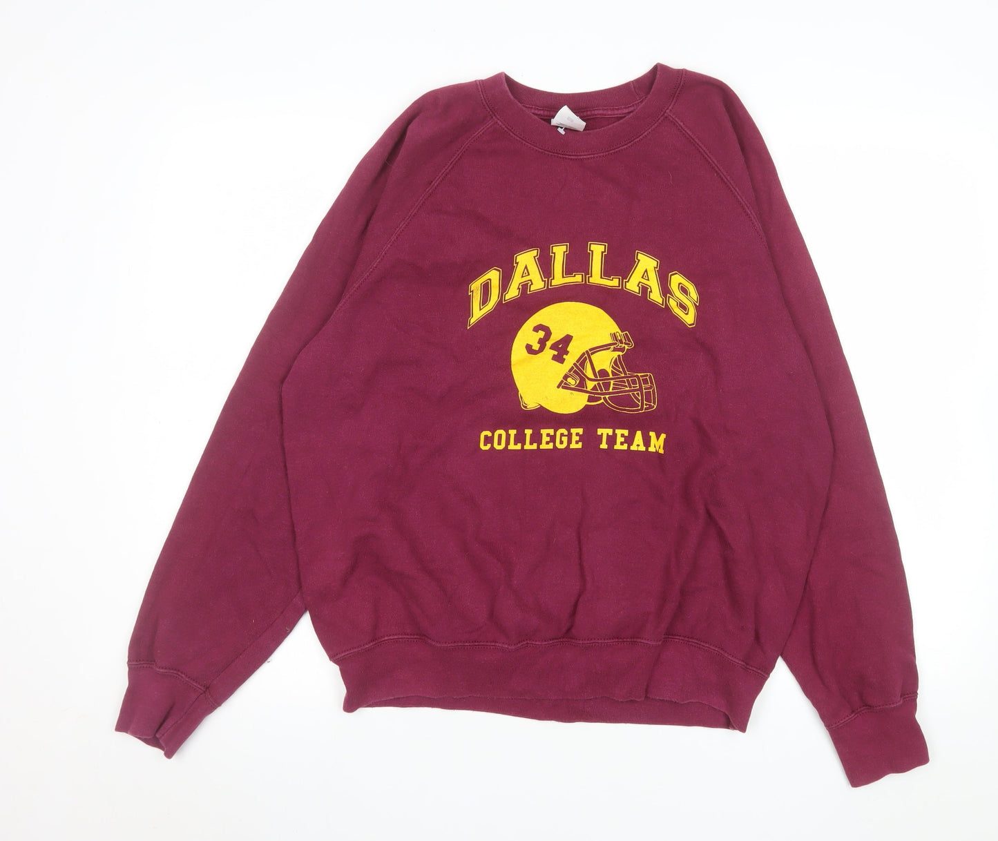 Mens UK Size M Fruit of the Loom Red Pullover Sweatshirt