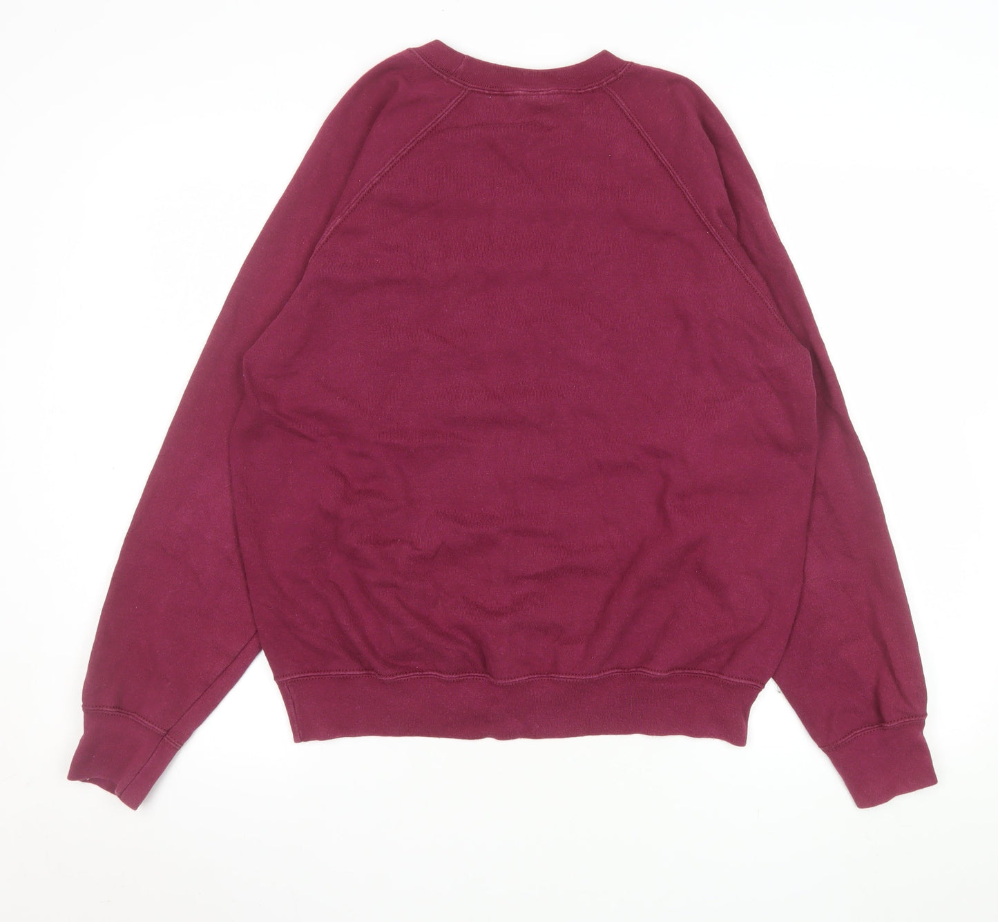 Mens UK Size M Fruit of the Loom Red Pullover Sweatshirt