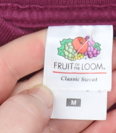 Mens UK Size M Fruit of the Loom Red Pullover Sweatshirt