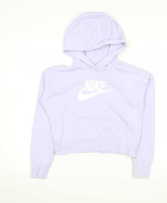 Womens UK Size L Nike Purple Pullover Hoodie