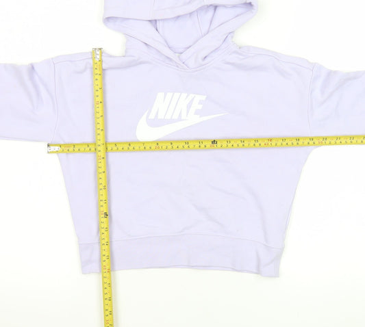 Womens UK Size L Nike Purple Pullover Hoodie