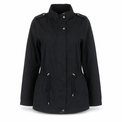 Zara Women's Black Parka Jacket Size 12 Mid-Length Casual