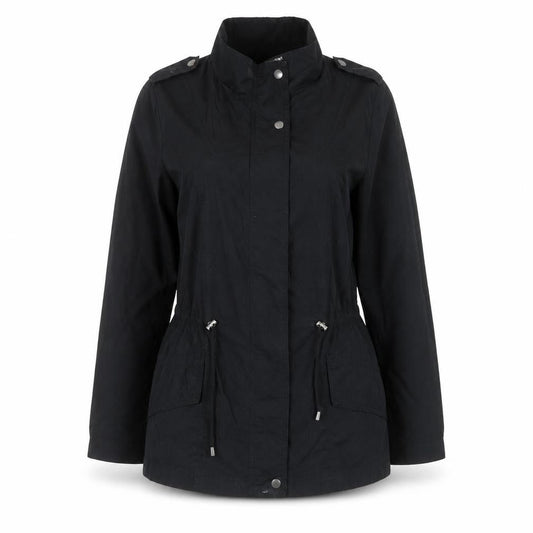 Zara Women's Black Parka Jacket Size 12 Mid-Length Casual