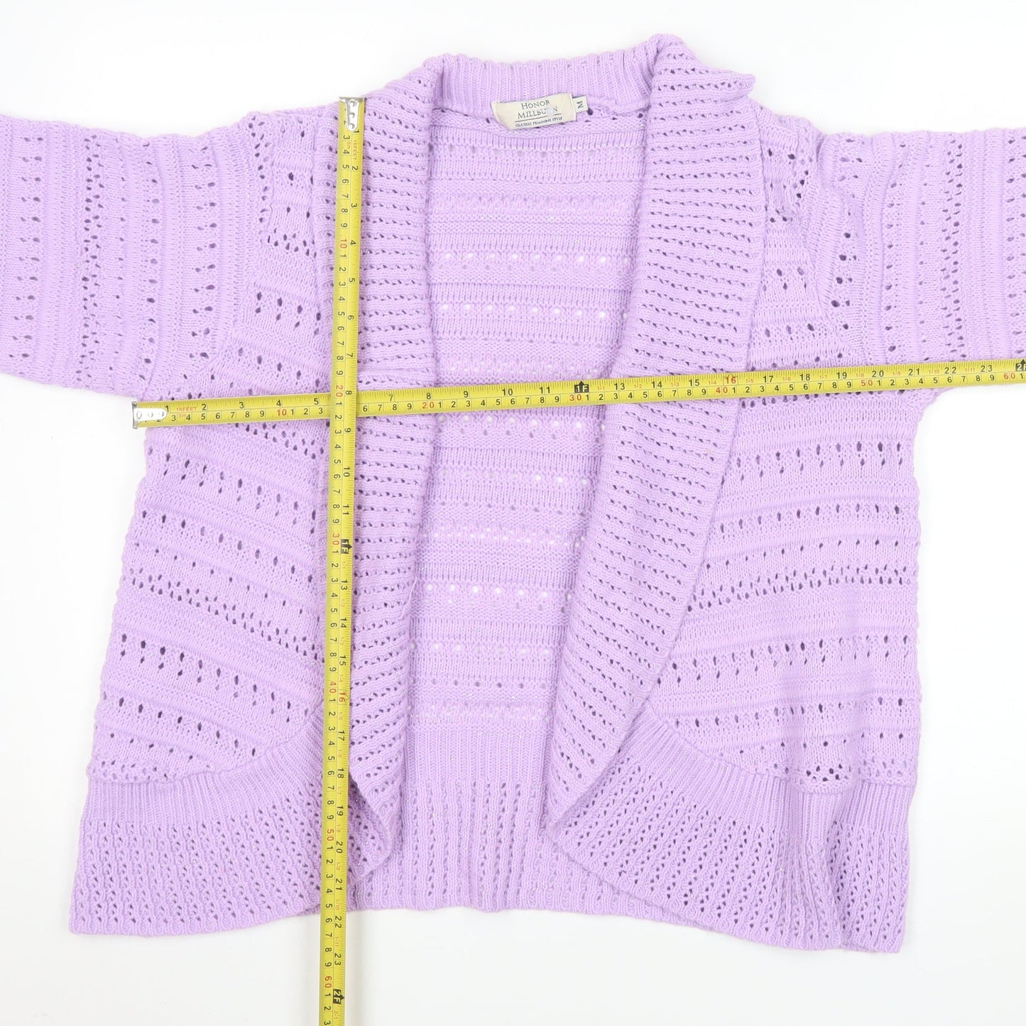 Womens UK Size M Honor Millburn Purple Cardigan Jumper