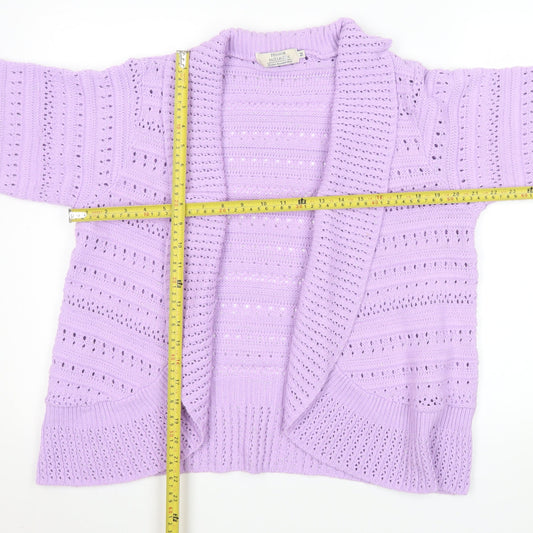 Womens UK Size M Honor Millburn Purple Cardigan Jumper
