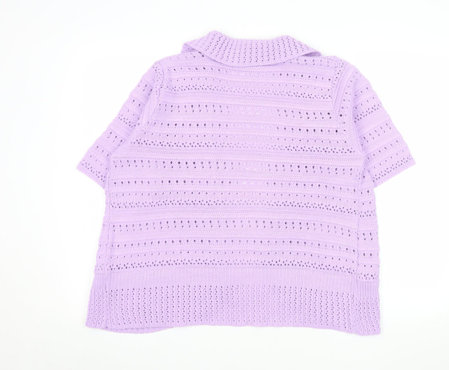 Womens UK Size M Honor Millburn Purple Cardigan Jumper