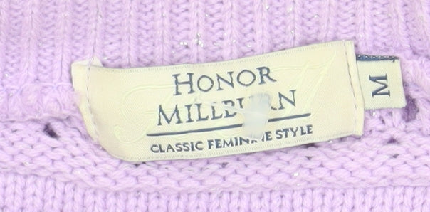 Womens UK Size M Honor Millburn Purple Cardigan Jumper