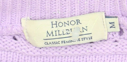 Womens UK Size M Honor Millburn Purple Cardigan Jumper