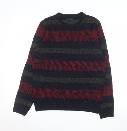 Mens UK Size M Lincoln Multicoloured Pullover Jumper