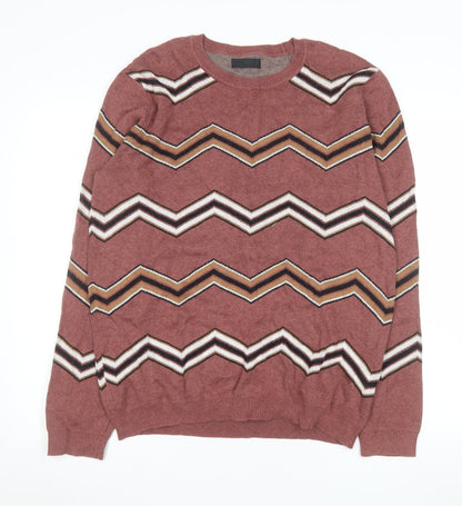 Mens UK Size L ASOS Brown Pullover Jumper