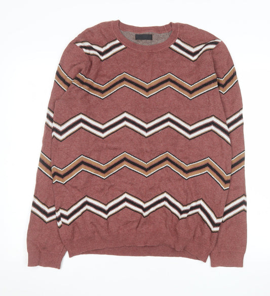 Mens UK Size L ASOS Brown Pullover Jumper