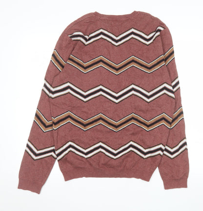 Mens UK Size L ASOS Brown Pullover Jumper