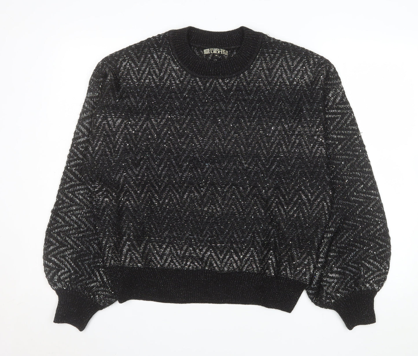 Womens UK Size M BiBA Black Pullover Jumper