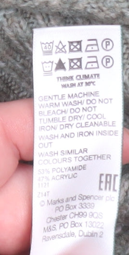 Womens UK Size XS Marks and Spencer Green Pullover Jumper