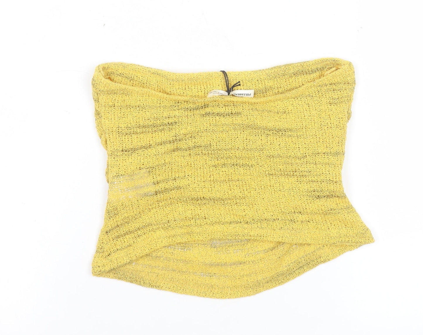 Womens UK Size S Pull&Bear Yellow Camisole Tank